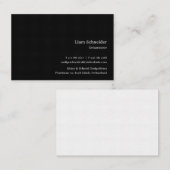 Carte De Visite maßgesch décomposer professionnellement noir (Devant / Derrière)