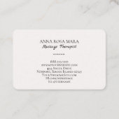 Carte De Visite *~* Massothérapie d'aquarelle - Thérapie de massag (Dos)