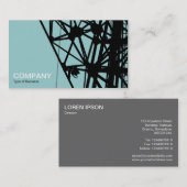 Carte De Visite Mast radio - bleu clair vert (Devant / Derrière)