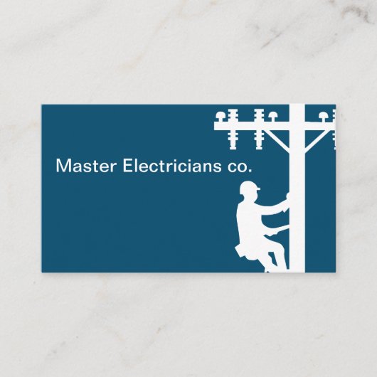 Carte De Visite Master Electricien Service double côté (Devant)