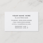 Carte de visite Master Electriciens (Dos)