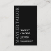 Carte De Visite Master Tailor Classic Black Tuxedo Boutique (Dos)