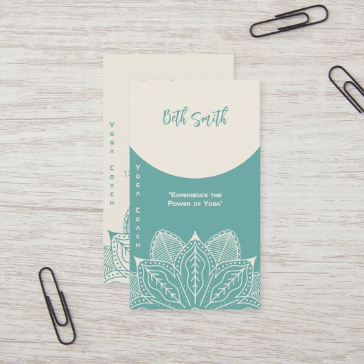 Carte De Visite Master Yoga - Formation Customisée (Devant/Arrière en situation)