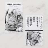 Carte De Visite Mastiff paresseux (Devant / Derrière)