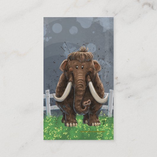 Carte De Visite Mastodon de la parade animale (Dos)