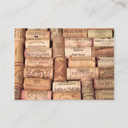 Carte De Visite Mat de liège à vin (Devant)