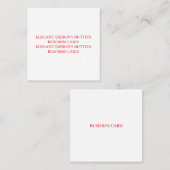 carte de visite mat standard carré de 2,5 po x 2,5 (Devant / Derrière)