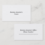 carte de visite mat UV de signature standard (Devant / Derrière)