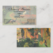 Carte De Visite Matamoe (Paysage aux paons) de Paul Gauguin (Devant / Derrière)