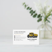 Carte De Visite Material Delivery Dump Truck (Debout devant)