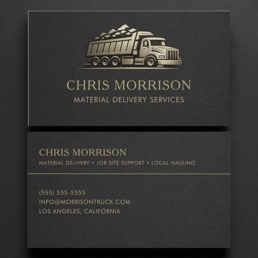 Carte De Visite Material Delivery Services Professional