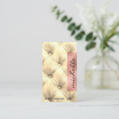 Carte De Visite Matériau de coussin | Luxe Rose Foil (Debout devant)