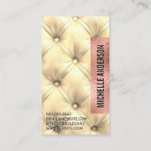 Carte De Visite Matériau de coussin | Luxe Rose Foil (Dos)