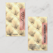 Carte De Visite Matériau de coussin | Luxe Rose Foil (Devant / Derrière)