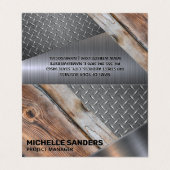 Carte De Visite Matériel de construction (Extérieur déplié)