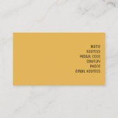 Carte De Visite Matériel de construction (Dos)