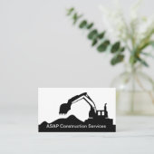 Carte De Visite Matériel de construction Location Thème d'excavati (Debout devant)