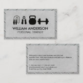 Carte De Visite Matériel de formation personnel | Bordure métalliq (Devant / Derrière)