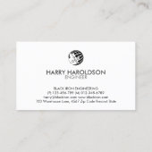 Carte De Visite Matériel d'ingénierie (Dos)