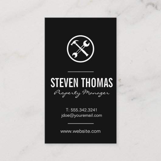 Carte De Visite Matériel d'outils | Marteau à clé (Devant)