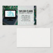 Carte De Visite Matériel informatique | Logo de clé à main (Devant / Derrière)