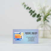 Carte De Visite Matériel informatique | Technicien de réparation (Debout devant)