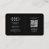 Carte De Visite Matériel lourd Opérateur Construction Argent noir (Dos)