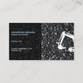 Carte De Visite Matériel lourd Opérateur Construction d'excavation (Dos)