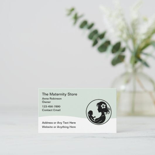 Carte De Visite Maternité Moderne Soins à la mode (Debout devant)