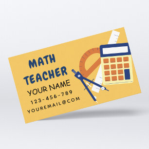 Carte De Visite Math Enseignant Accueil Tuteur Calculateur de règl