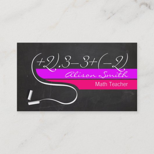 Carte De Visite Math Teacher Business card (Devant)