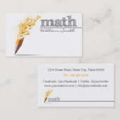 Carte De Visite Math Teacher Business card (Devant / Derrière)