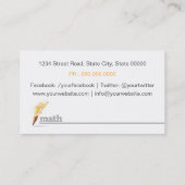 Carte De Visite Math Teacher Business card (Dos)