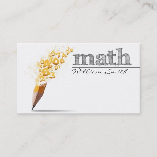 Carte De Visite Math Teacher Business card (Devant)