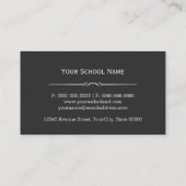 Carte De Visite Math Teacher Stylish Mathematics Formulas Pattern (Dos)