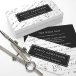 Carte De Visite Math Teacher Stylish Mathematics Formulas Pattern<br><div class="desc">This "Math Teacher Mathematics Formula Chalkboard Business Card" is not just for educators - it's also perfect for math enthusiasts and professionals in the field. With a chalkboard design featuring prominently displayed mathematical formulas, this business card exudes a love for all things math. The sleek lines and professional look make...</div>