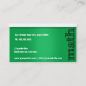 Carte De Visite Math tuteur (Dos)