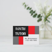 Carte De Visite Math Tutor (Debout devant)