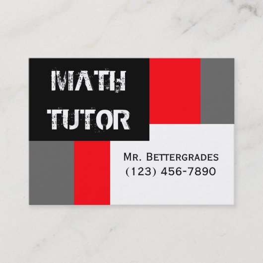 Carte De Visite Math Tutor (Devant)