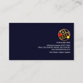 Carte De Visite Math Tutor de circonférence perpendiculaire à l'or (Dos)