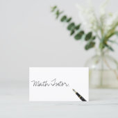 Carte De Visite Math Tutor écriture manuscrite gratuite Script (Debout devant)