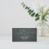 Carte De Visite Math Tutor Professional Chalkboard (Debout devant)