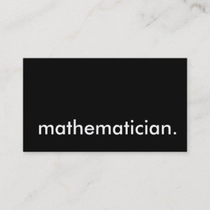 Carte De Visite mathématicien.