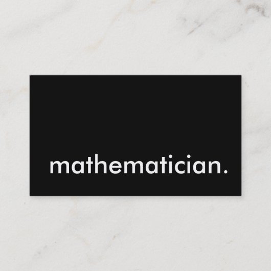 Carte De Visite mathématicien. (Devant)