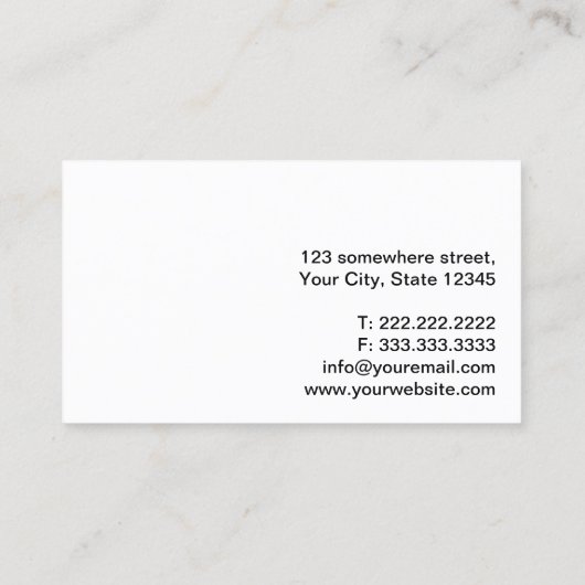 Carte de visite mathématicien blanc clair minimal (Dos)