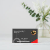 Carte De Visite Mathématicien rouge Glaring superbe d'icône de (Debout devant)