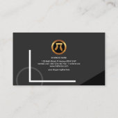 Carte De Visite Mathématicien rouge Glaring superbe d'icône de (Dos)