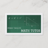 Carte De Visite Mathématique Chalkboard, Math Tutor, Enseignant (Devant)