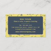 Carte De Visite Mathématique Icon Design, Math Tutor, Enseignant (Dos)