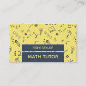 Carte De Visite Mathématique Icon Design, Math Tutor, Enseignant (Devant)